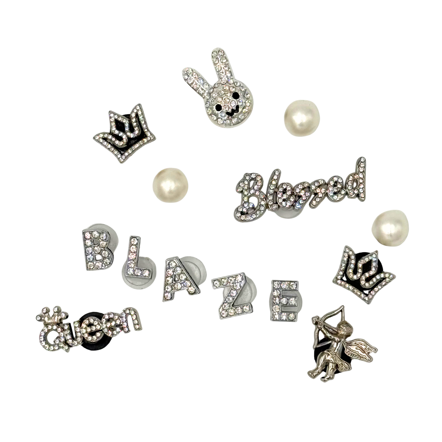Pack 14 pin's pour Clogs - Argent