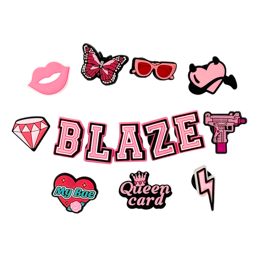 Pack 14 Pin's pour Clogs - Blaze Girly