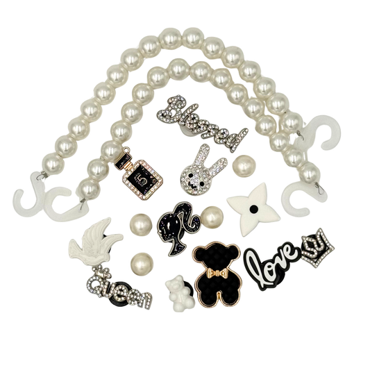 Pack 17 Pin's pour Clogs - Bling Black