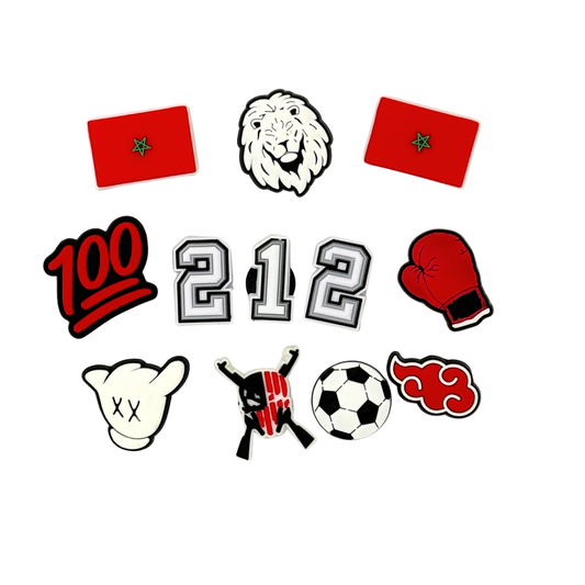 Pack 12 Pin's pour Clogs - Maroc